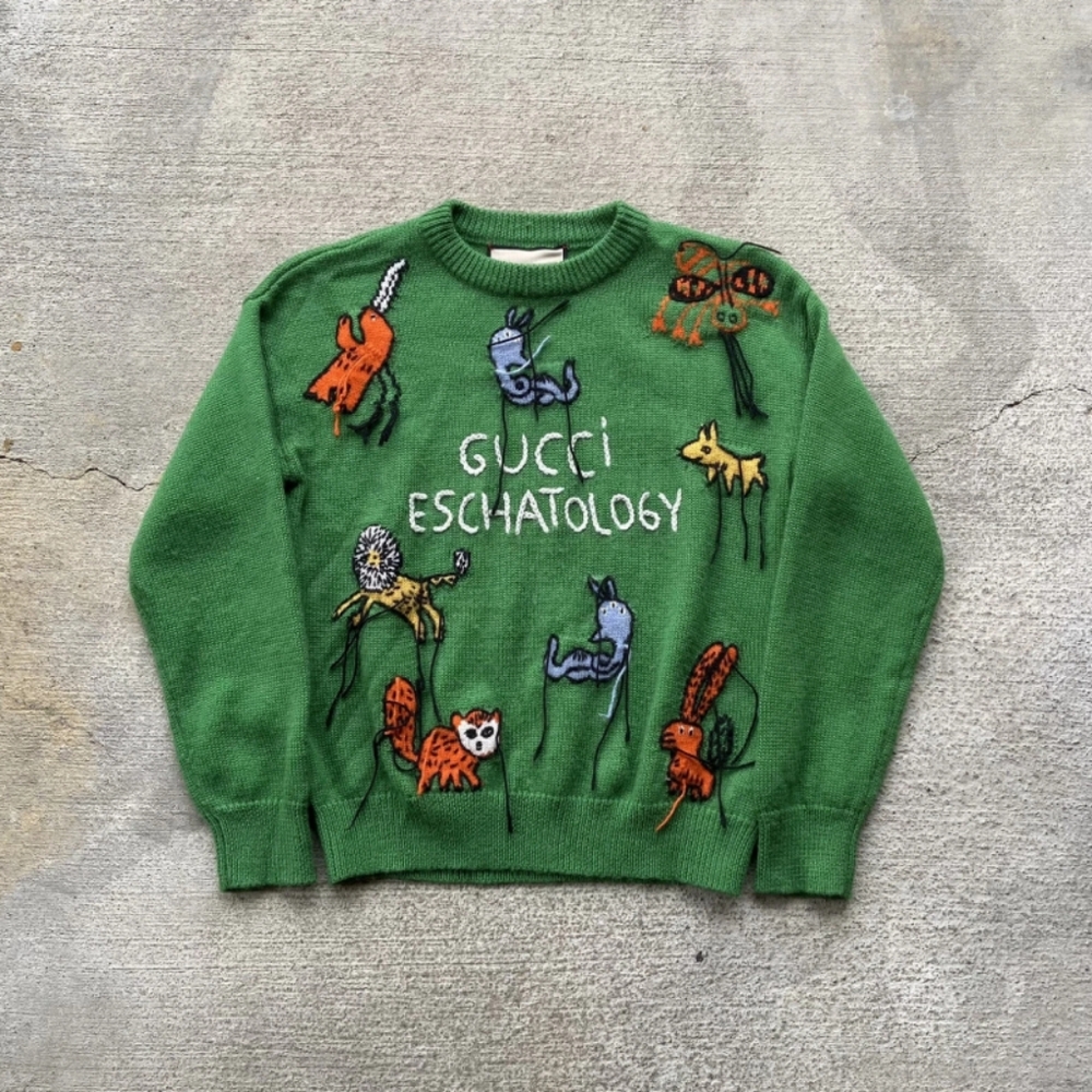 Gucci Animal Print Wool Pullover
